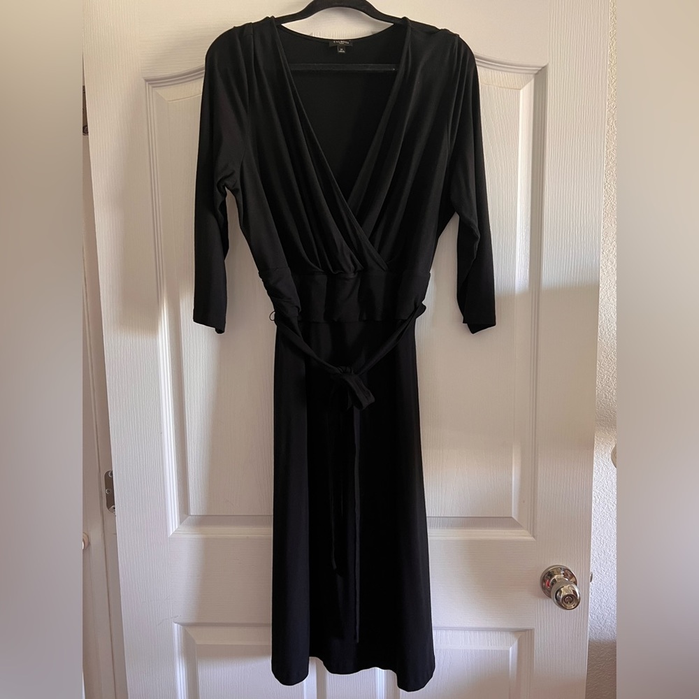 Talbots Black midi dress